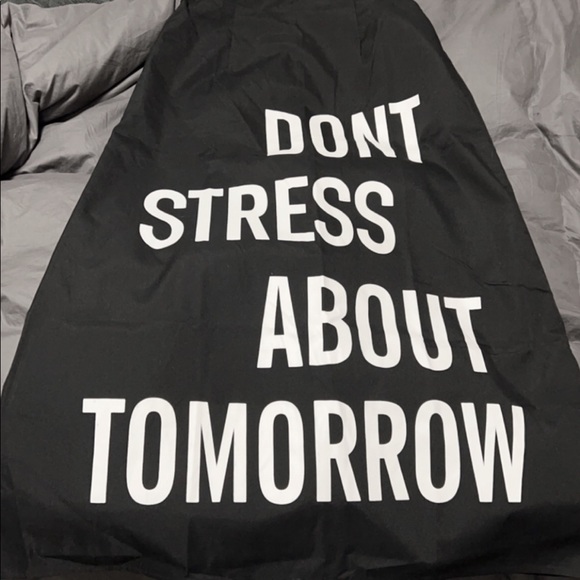 Don’t stress about tomorrow graphic skirt - Picture 3 of 4